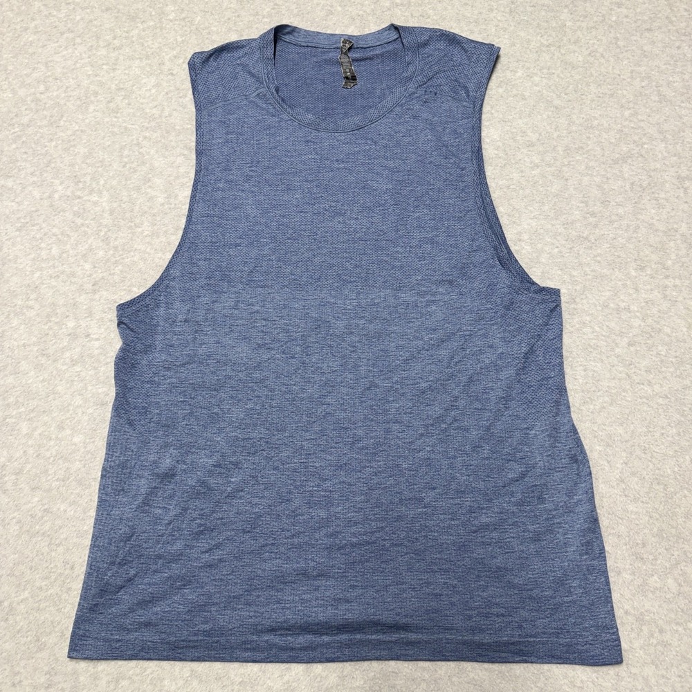 Lululemon Tank Top Mens L Blue Sleeveless Athletic Performance Stretch Gym